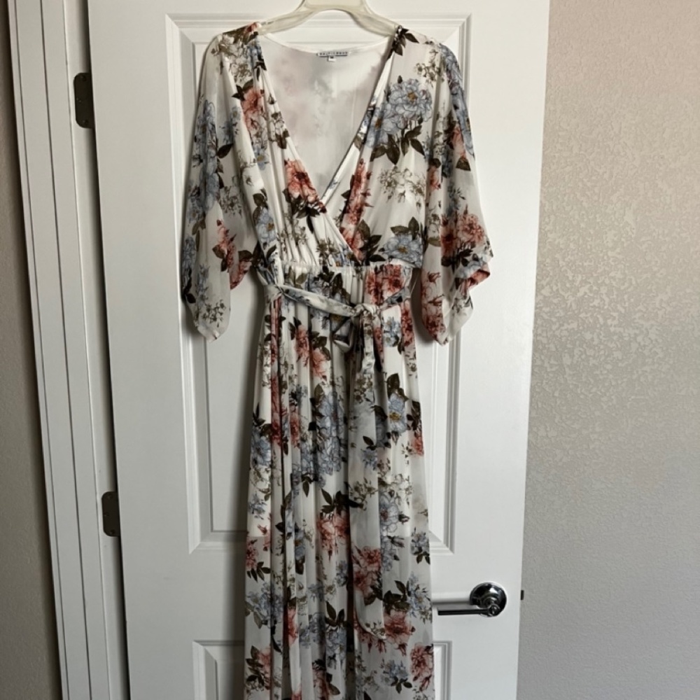 Baltic Born Floral Maxi Dress - Cream, Pink, Blue